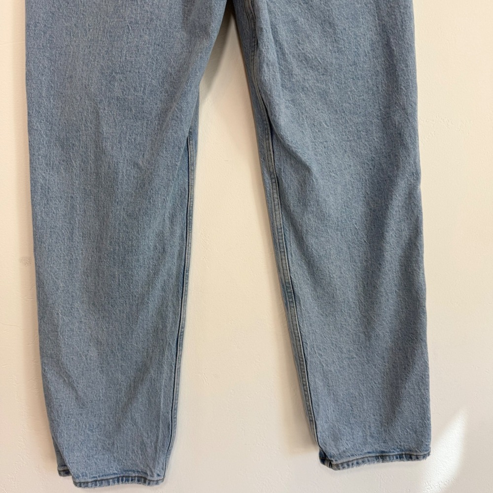 Abercrombie & Fitch Dad High Rise Jeans Curve Love 28 6 Light Wash Criss Cross - Picture 7 of 13